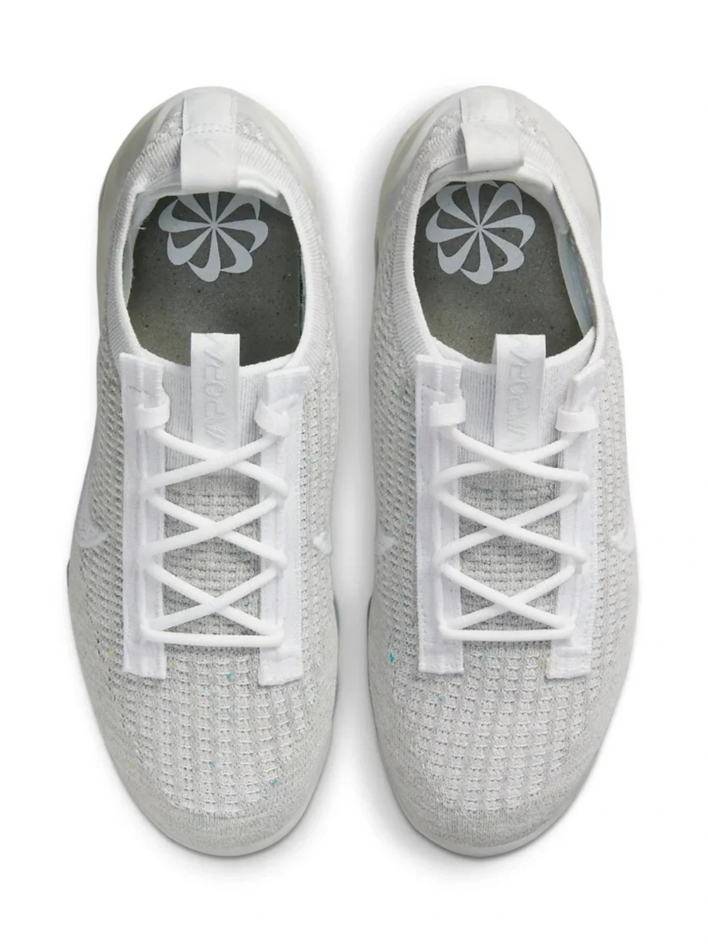 Nike Air VaporMax 2021 FK Womens Shoes Flyknit Sneakers Platinum DC4112-100 Sz 7